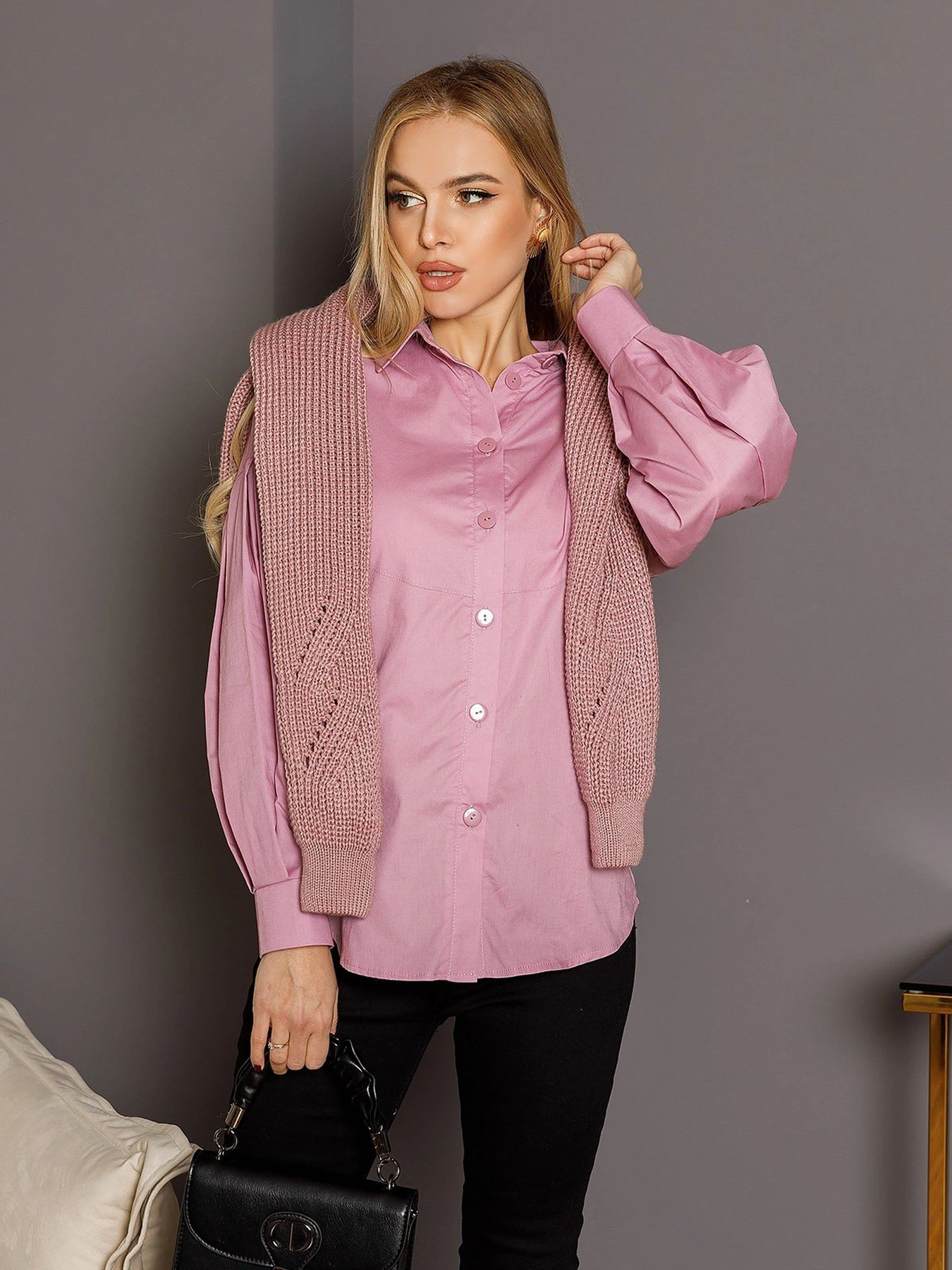 Сорочки ISSA Plus модель SA-353_lilac Сорочки ISSA Plus модель SA-353_lilac Фото
