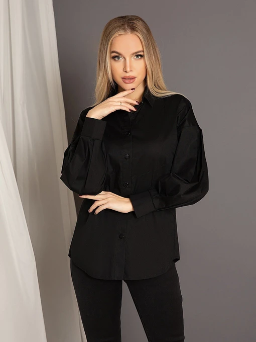 Сорочки ISSA Plus модель SA-353_black Фото