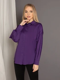 Сорочки ISSA Plus модель SA-353_violet Фото