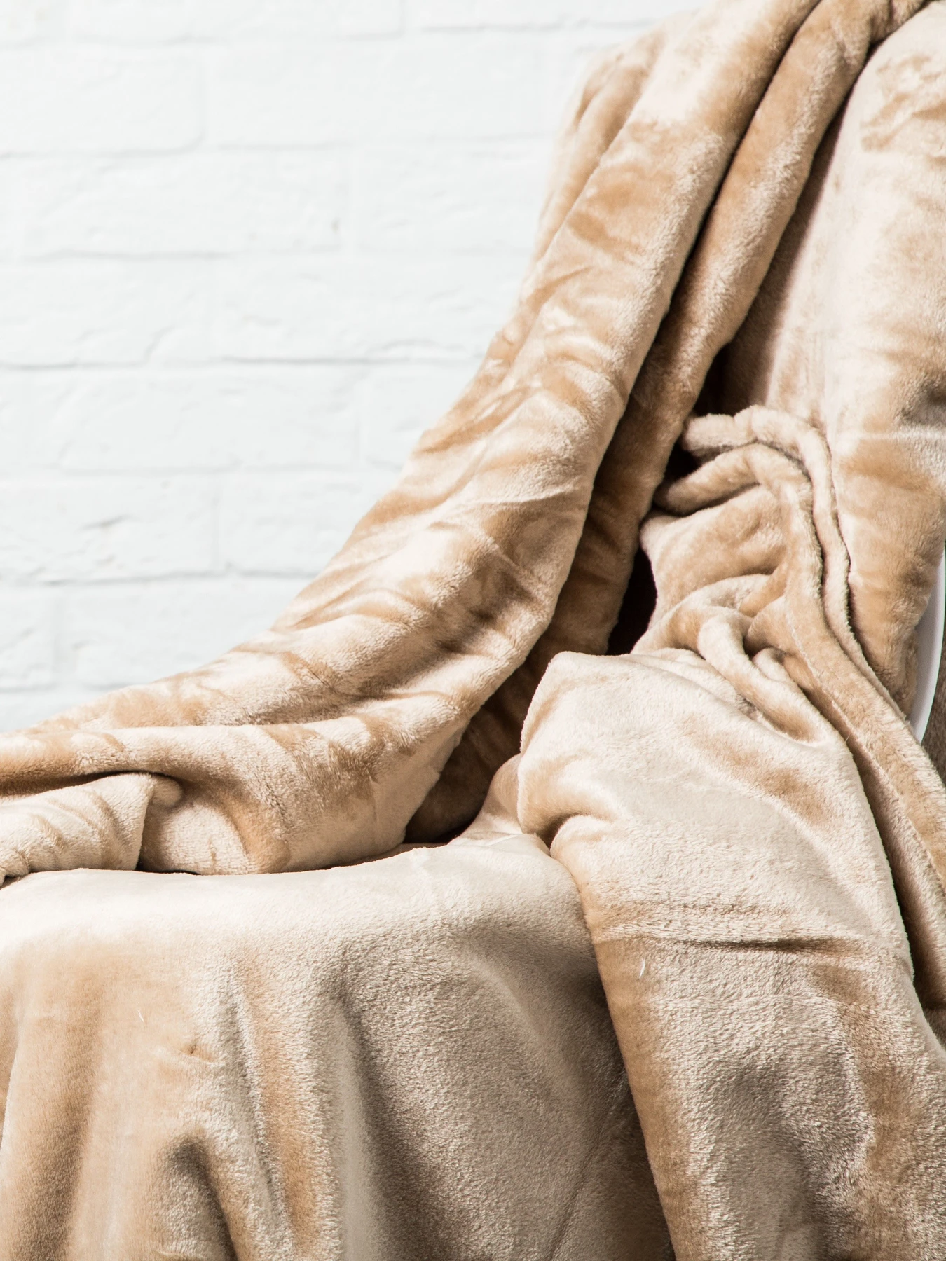Покривало Well Soft бежевого кольору Beige Ecotton модель 23159 Покривало Well Soft бежевого кольору Beige Ecotton модель 23159 Фото