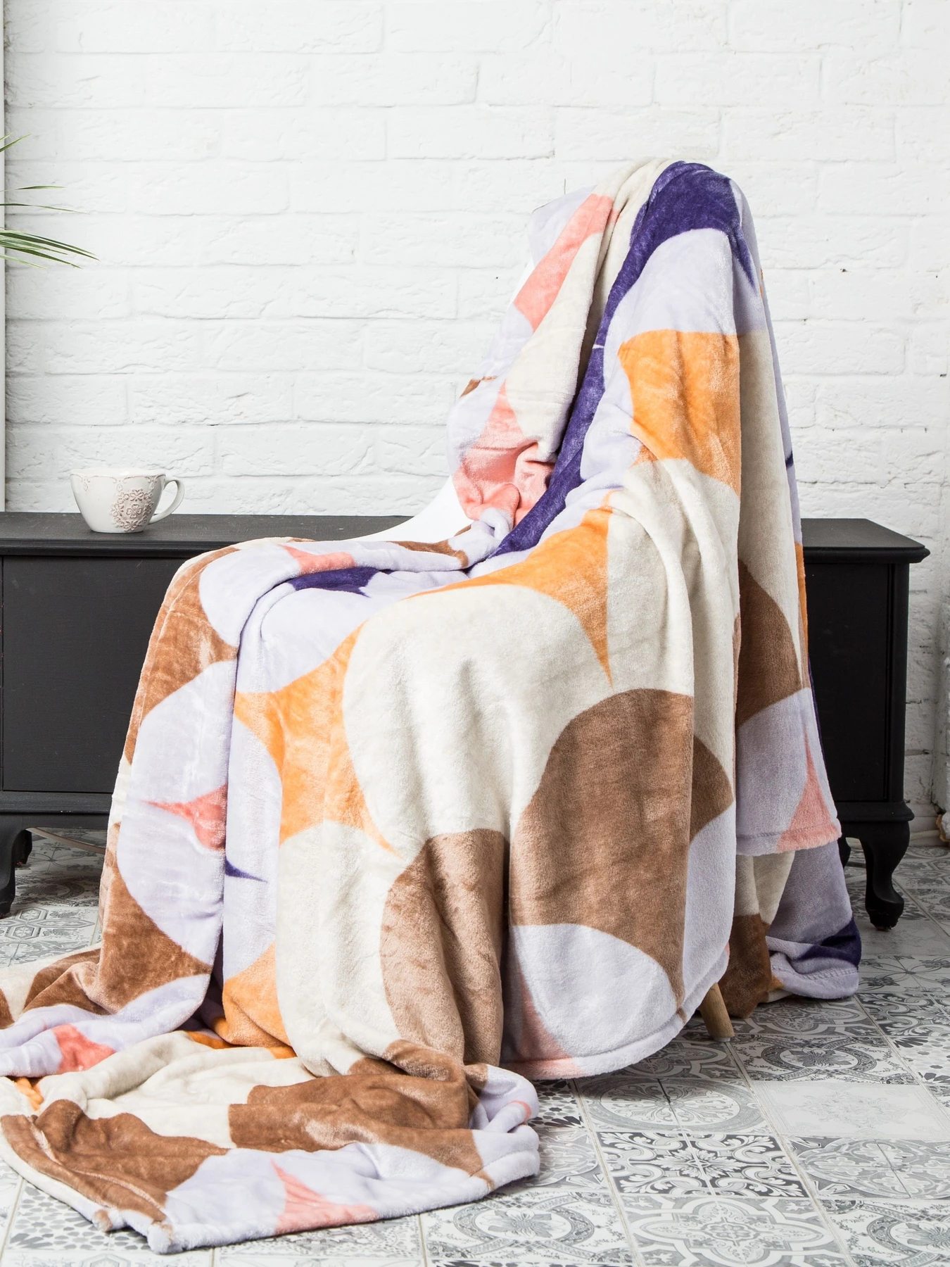 Покривало Well Soft різнокольорове Ecotton модель 21640 Покривало Well Soft різнокольорове Ecotton модель 21640 Фото