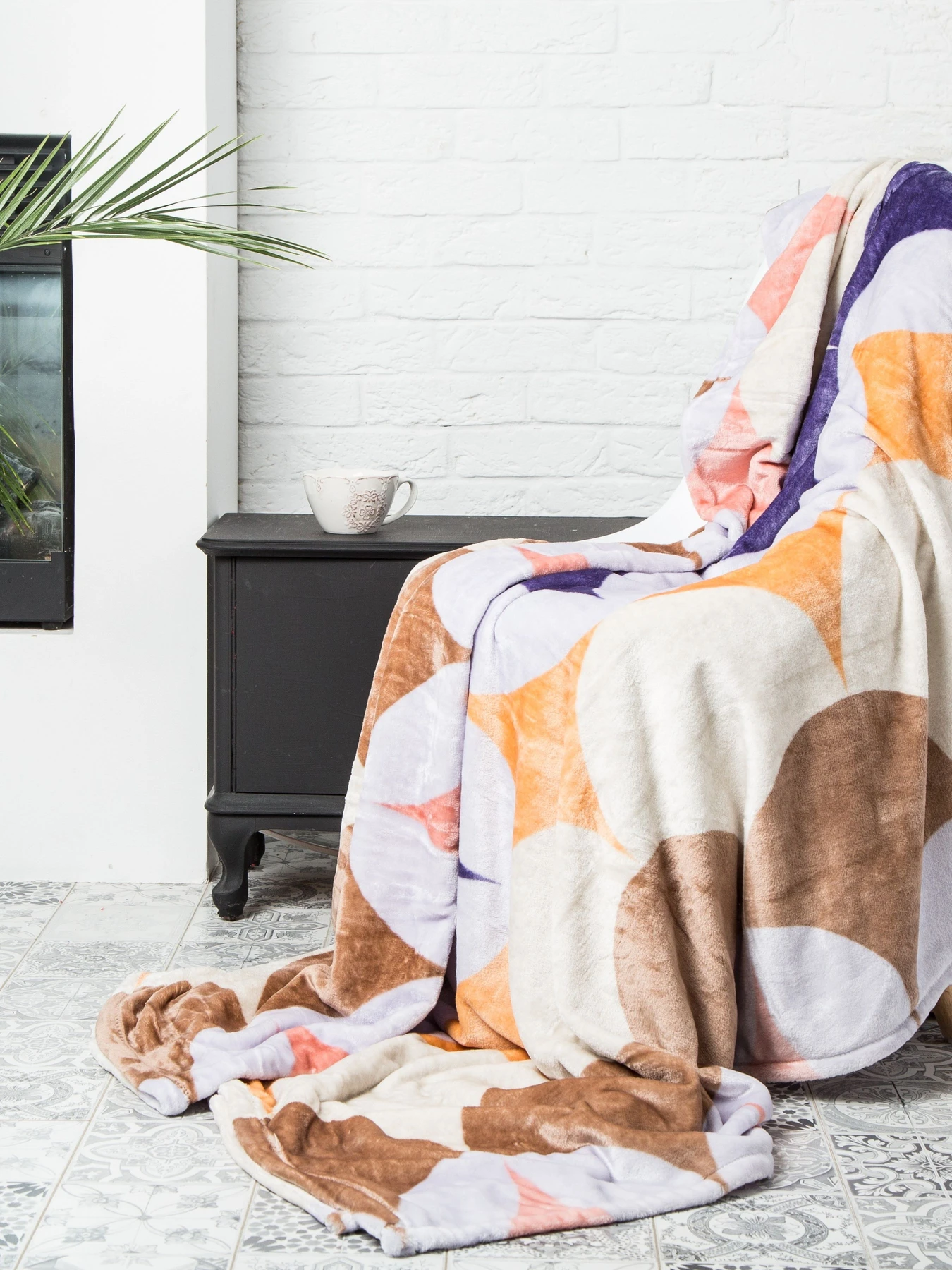 Покривало Well Soft різнокольорове Ecotton модель 21640 Покривало Well Soft різнокольорове Ecotton модель 21640 Фото