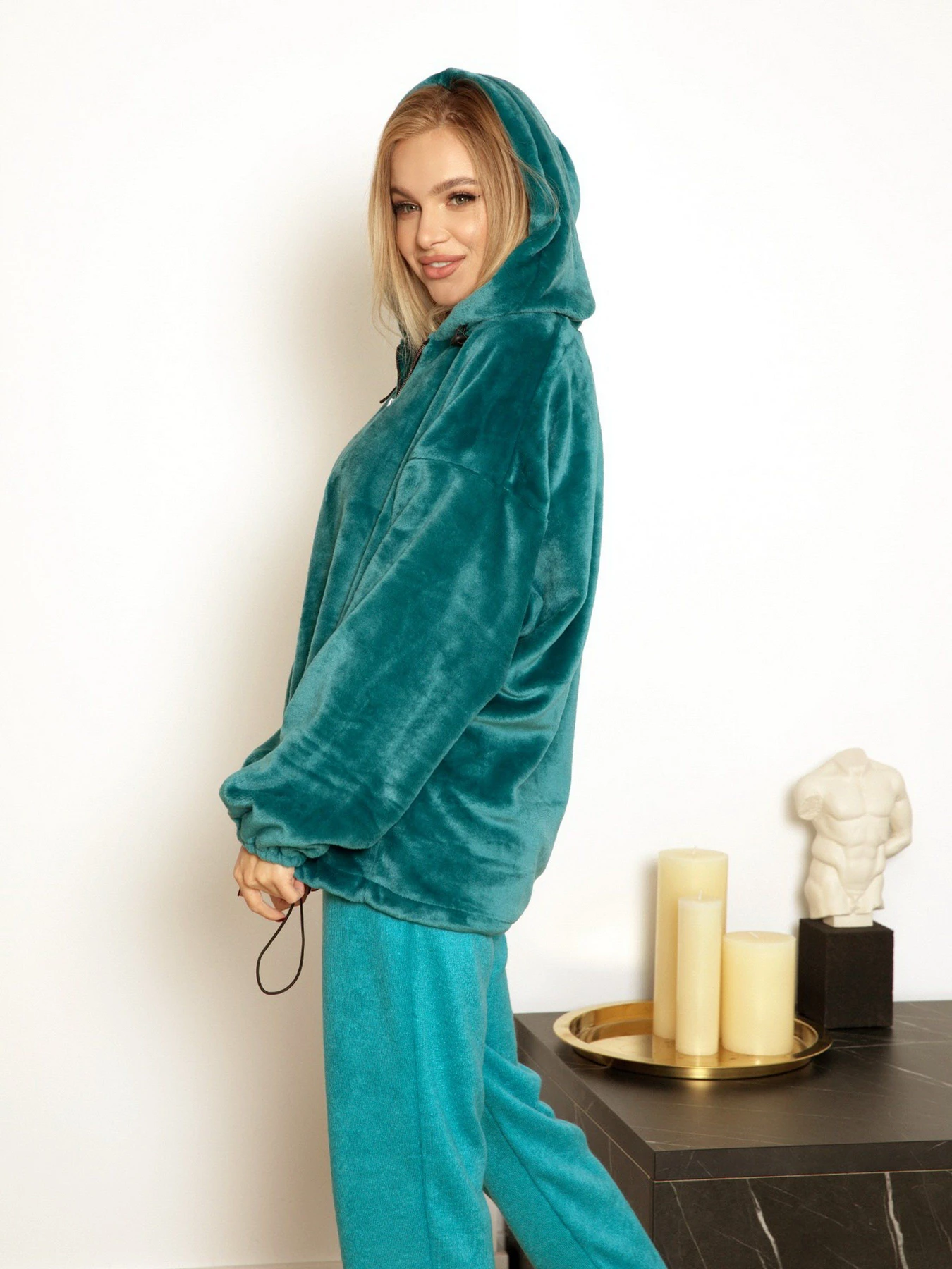 Худі та світшоти ISSA Plus модель 12989_turquoise Худі та світшоти ISSA Plus модель 12989_turquoise Фото