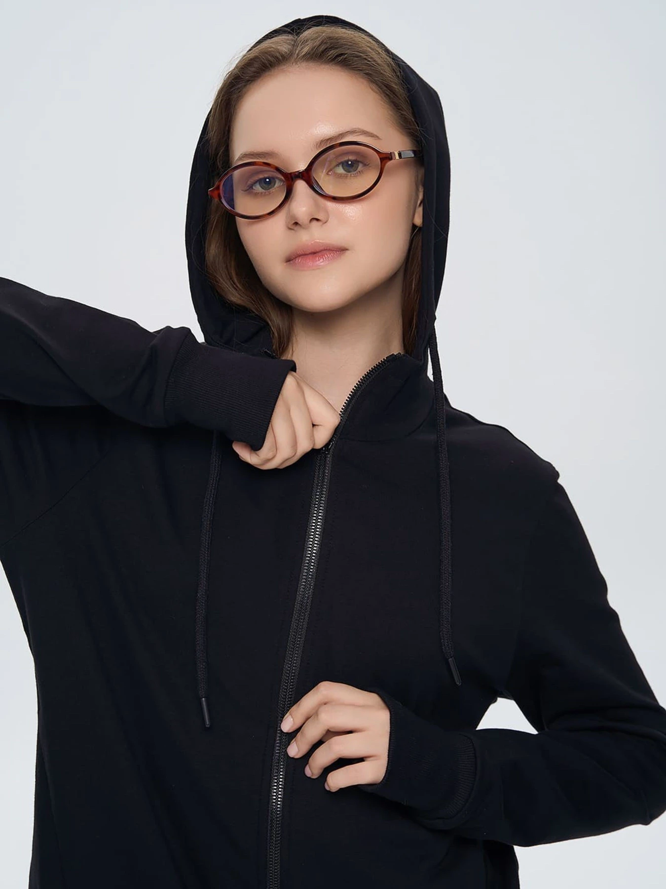 Худі та світшоти Роза модель 240218_black Худі та світшоти Роза модель 240218_black Фото