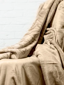 Покрывало Well Soft тёмно-бежевого цвета Beige Ecotton модель 20907 Фото