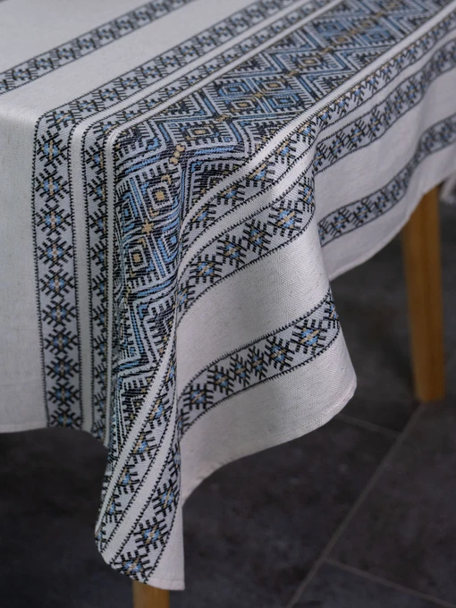 Скатертина "Кузьма" блакитна Едельвіка модель 463-25-00blue Фото