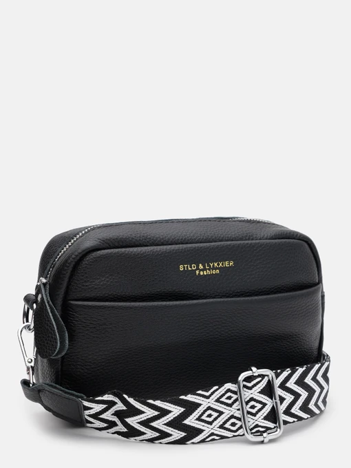 Сумки Borsa Leather модель K15-5818bl-black Фото