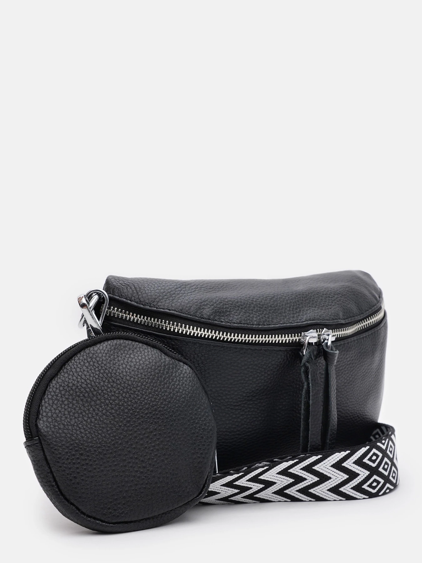 Сумки Borsa Leather модель K15-5813bl-black Фото