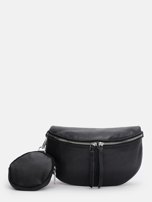 Сумки Borsa Leather модель K15-5813bl-black Фото