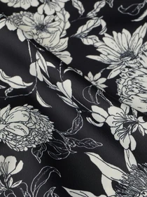 Брюки H&M модель 8208581sm_черный белые цветы Фото