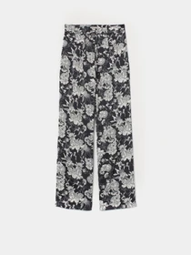 Брюки H&M модель 8208581sm_черный белые цветы Фото