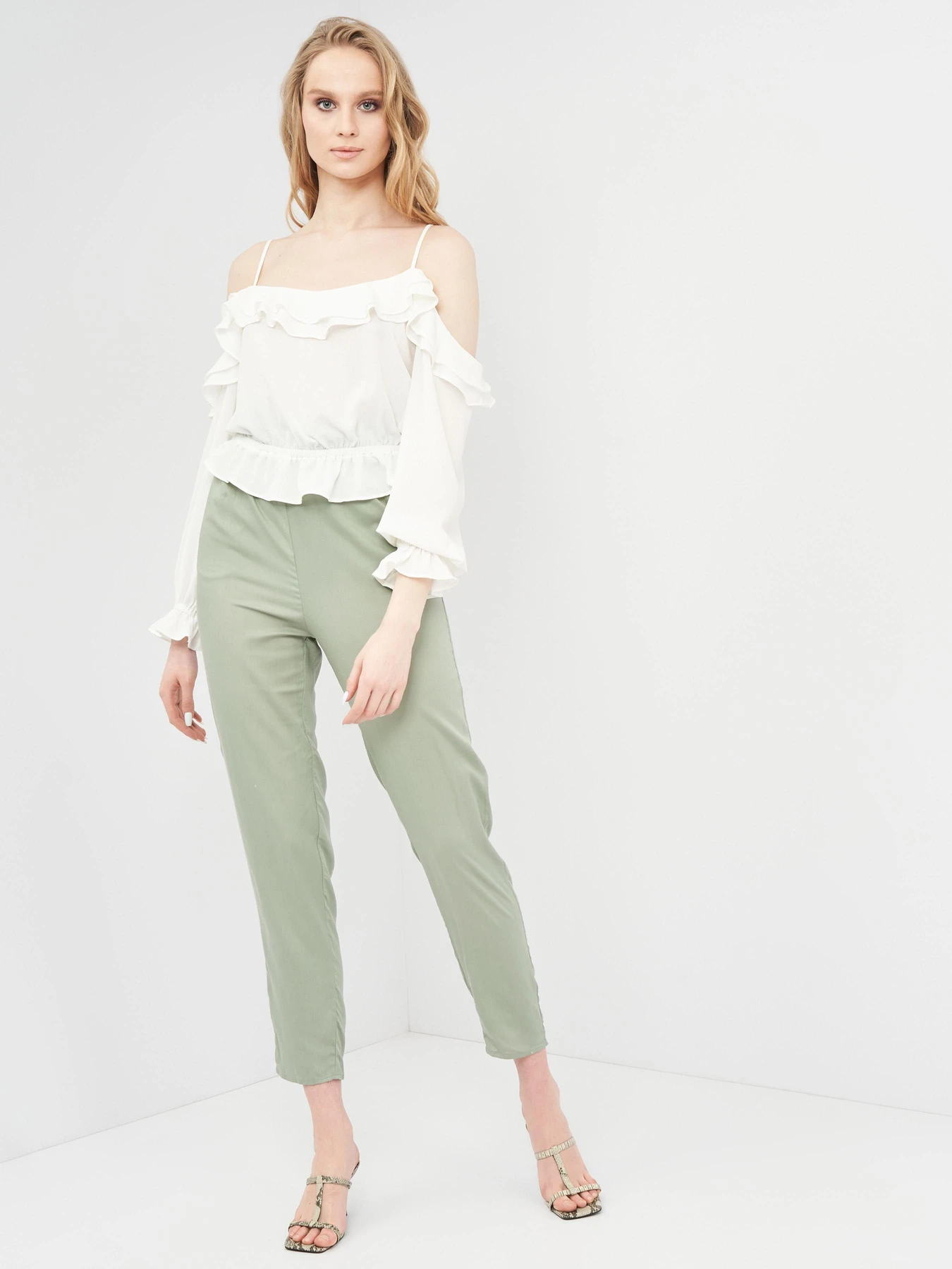 Брюки H&M модель 8547801sm_Светло-зеленый Фото
