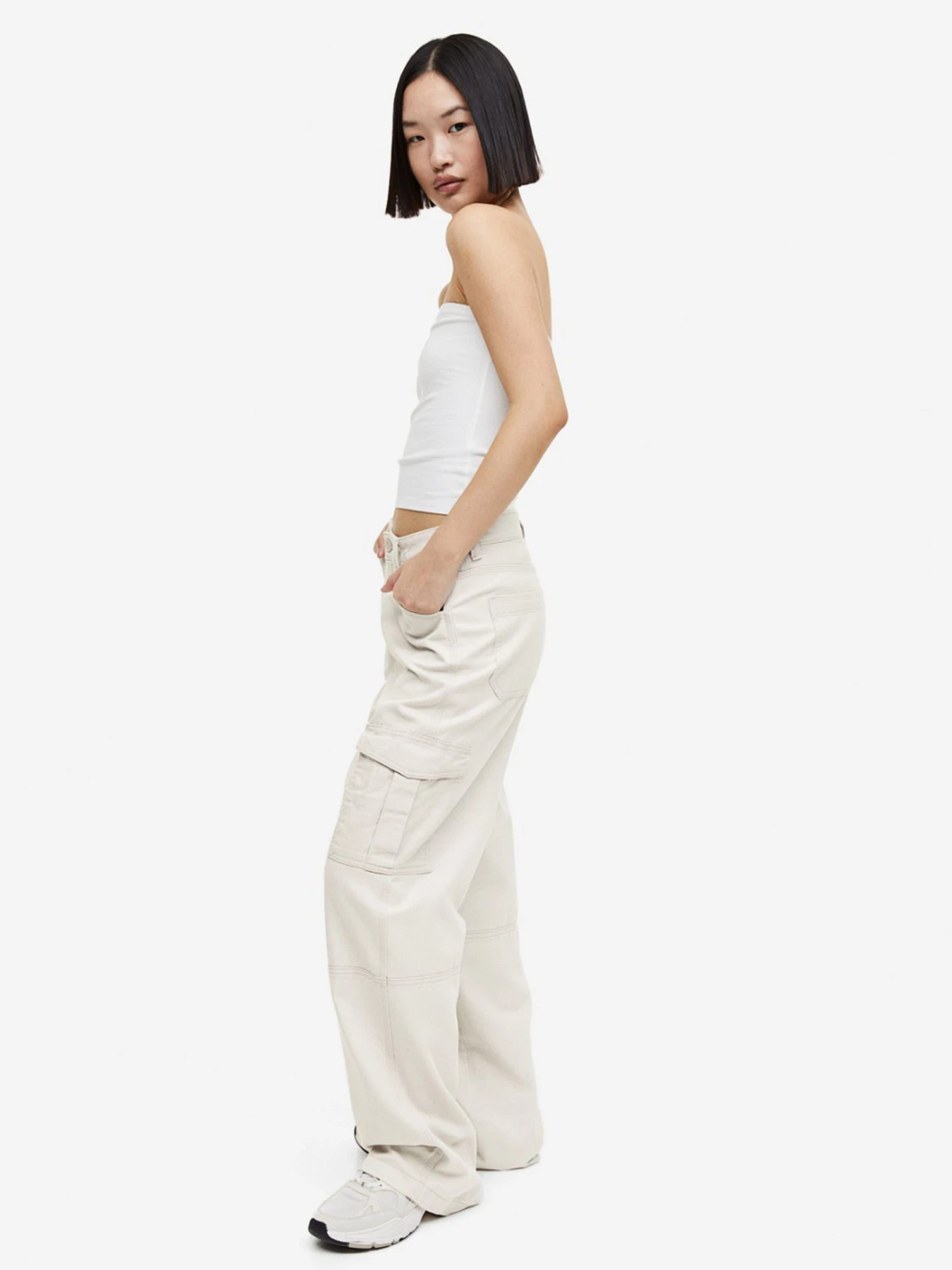 Брюки H&M модель 1159410wer_Светло-серый Фото