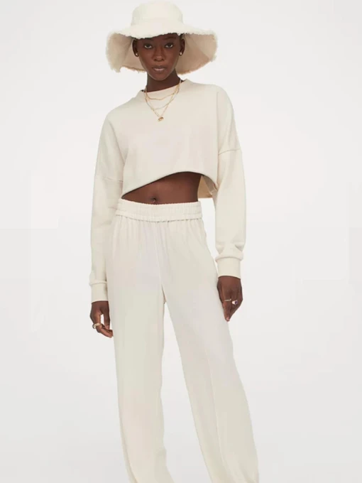 Брюки H&M модель 9952773wer_Светло-бежевый Фото