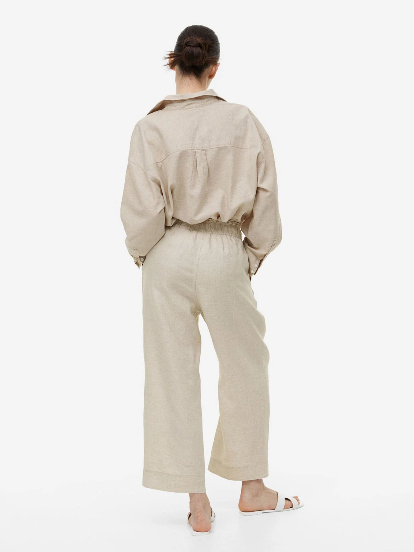 Штани H&M модель 943803wer_Светло-бежевый Фото