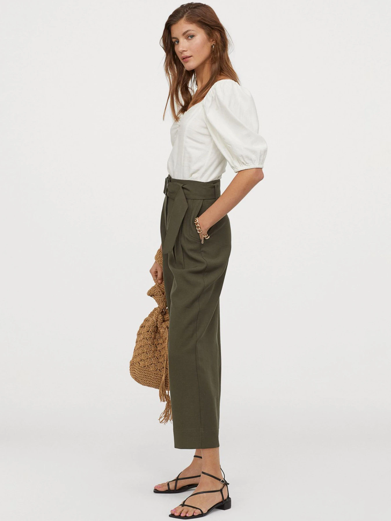 Брюки H&M модель 8393111wer_Хаки Фото