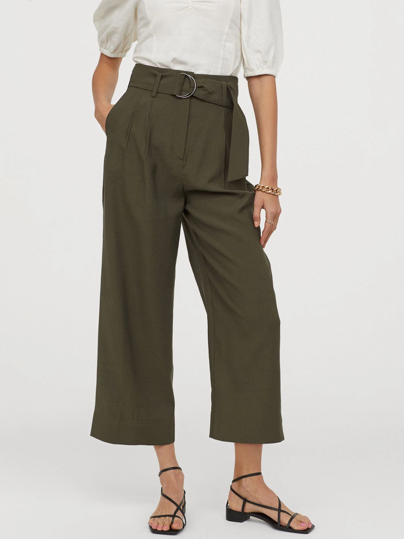 Брюки H&M модель 8393111wer_Хаки Фото