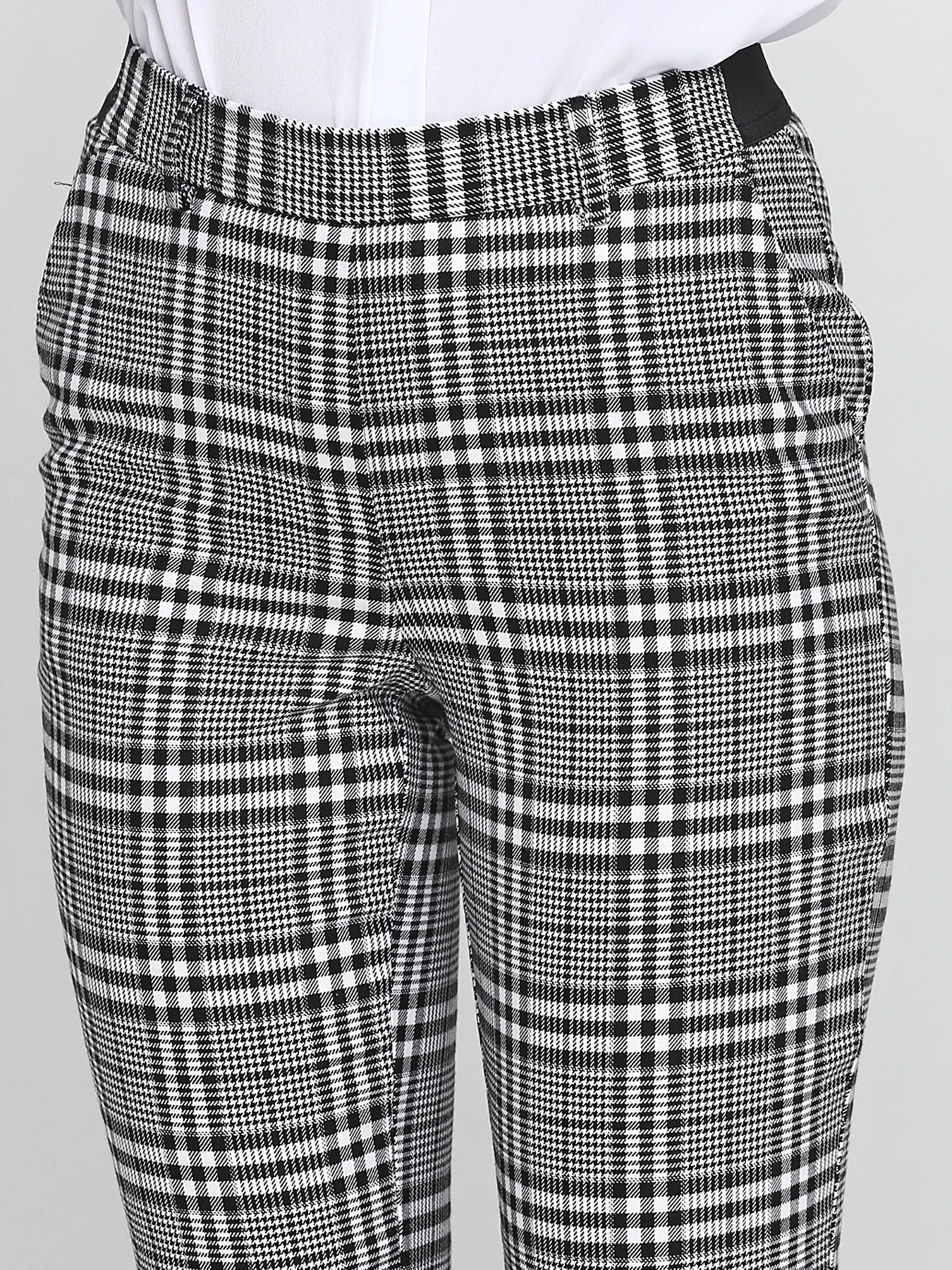 Брюки H&M модель 6955459RP2_черно-белая клетка Фото
