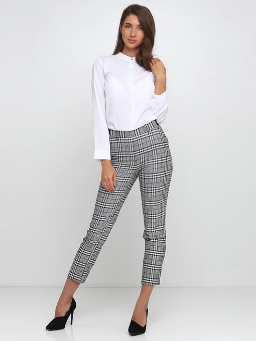 Брюки H&M модель 6955459RP2_черно-белая клетка Фото