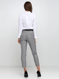 Брюки H&M модель 6955459RP2_черно-белая клетка Фото