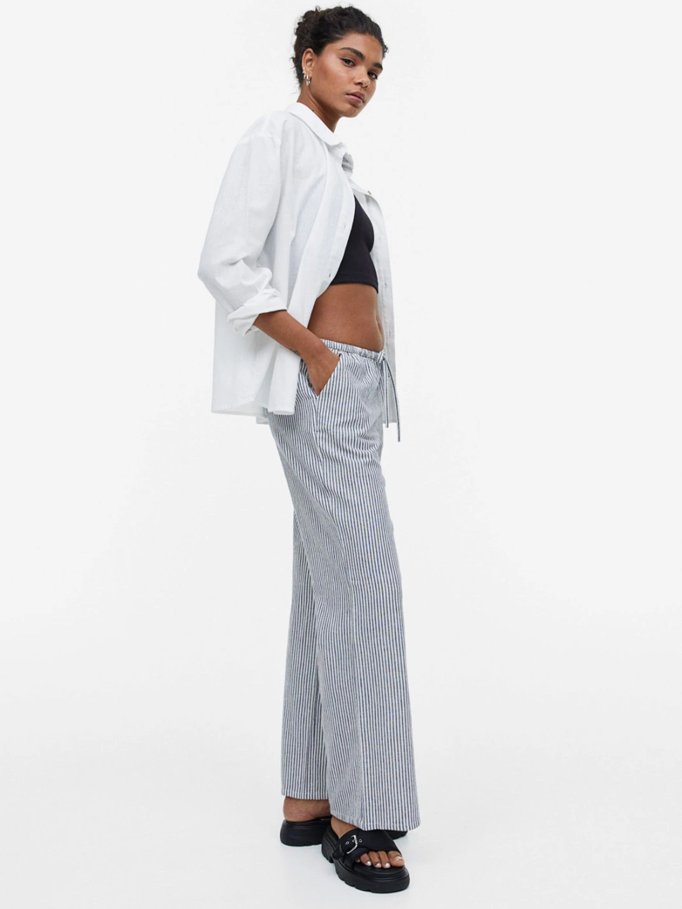 Штани H&M модель 10635637wer_Бело-синий Фото