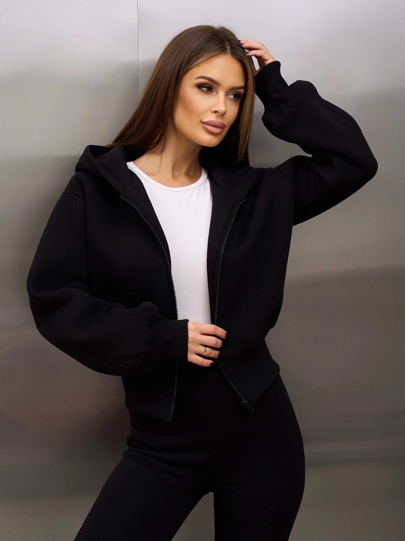 Костюмы ISSA Plus модель 15370A_черный Костюмы ISSA Plus модель 15370A_черный Фото