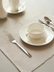 Пиала с ручками "Жемчужина" фарфоровая MBM HOME модель KP-104 WHITE Фото