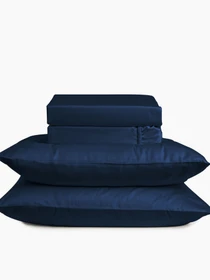 Наволочка "Місячне сяйво" з натурального сатину MBM HOME модель BL-P-10 DEEP BLUE Фото