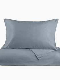 Наволочка "Элегия" из натурального вареного сатина MBM HOME модель BL-P-11 CLOUDY GRAY Фото