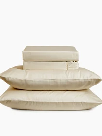 Простынь "Лунное сияние" из натурального сатина MBM HOME модель BL-FS-15/16 BEIGE Фото
