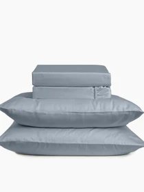 Простынь "Лунное сияние" из натурального сатина MBM HOME модель BL-FS-15/16 CLOUDY GRAY Фото
