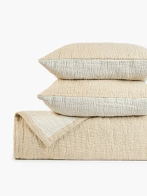 Покрывало "Дзен" из муслина MBM HOME модель BL-FS-25/26/28 IVORY/BEIGE Фото