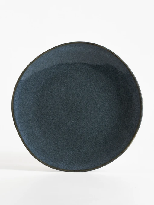 Тарілка "Фйорд" з кам'яної кераміки темно-синя MBM HOME модель KP-126 DEEP BLUE Фото