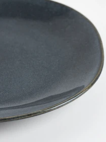 Тарелка "Фьорд" из каменной керамики темно-синяя MBM HOME модель KP-126 DEEP BLUE Фото