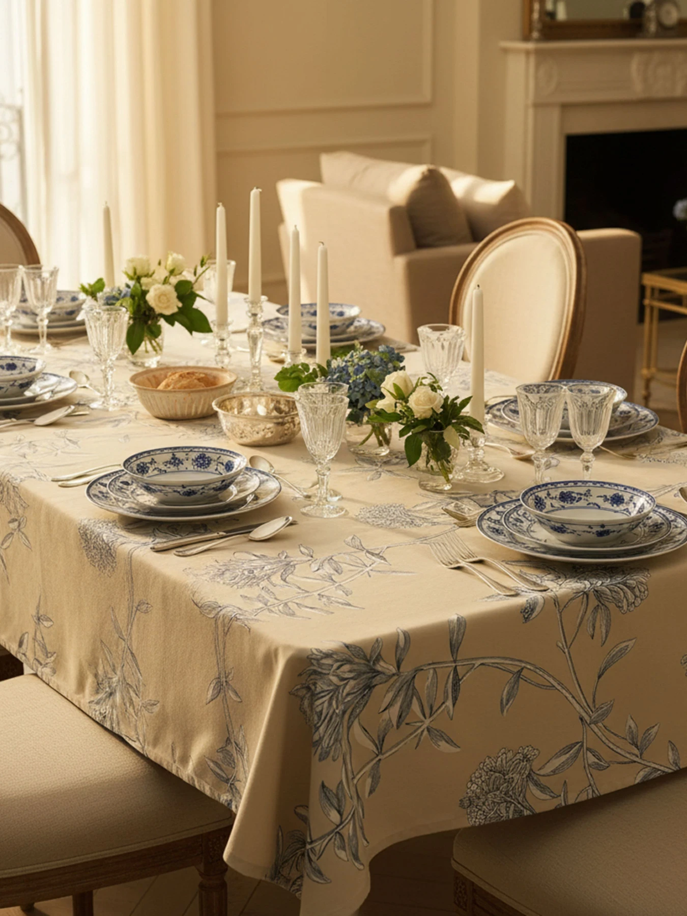 Скатертина "Тоскана" з натуральної бавовни бежева MBM HOME модель KT-19 BEIGE/PRINT Скатертина "Тоскана" з натуральної бавовни бежева MBM HOME модель KT-19 BEIGE/PRINT Фото