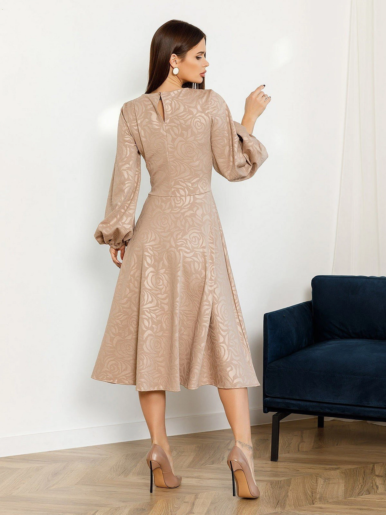 Платья ISSA Plus модель 12981_beige Фото