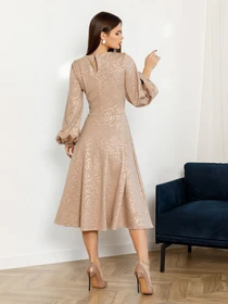 Платья ISSA Plus модель 12981_beige Фото