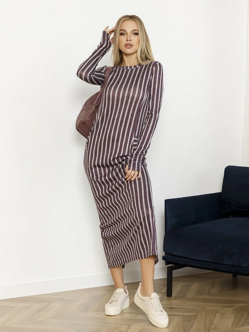Платья ISSA Plus модель 12988_burgundy Фото