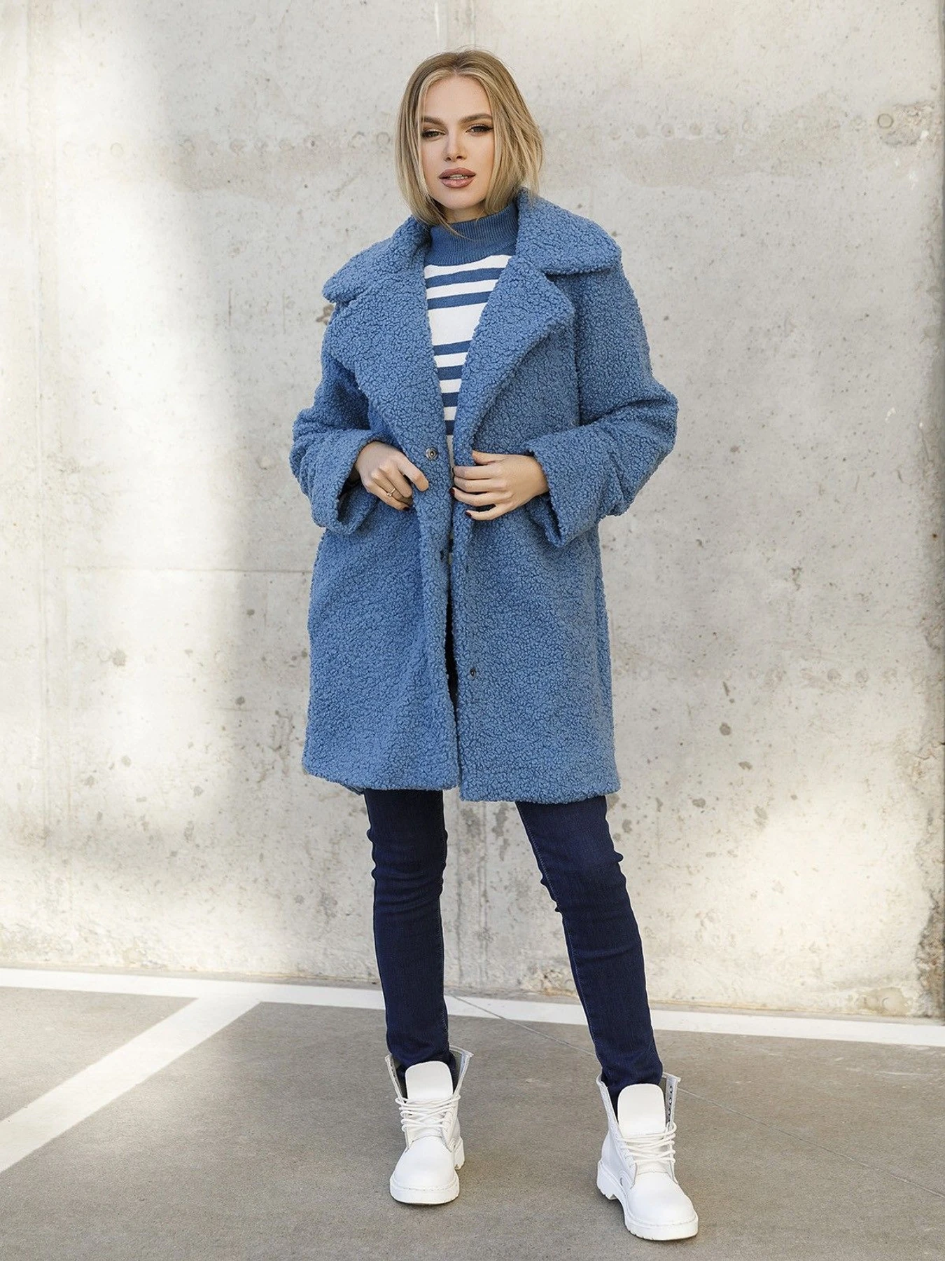 Светри та кардигани ISSA Plus модель WN20-218_bluewhite Фото
