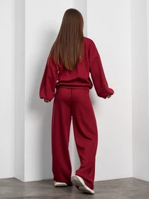 Костюми ISSA Plus модель 15371_бордовый Фото