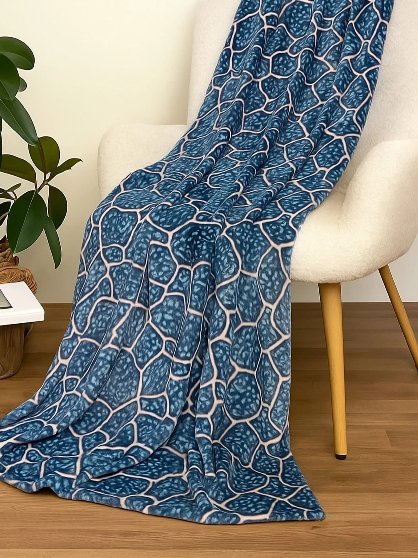 Покривало Well Soft камінці блакитного кольору Ecotton модель 23478 Фото