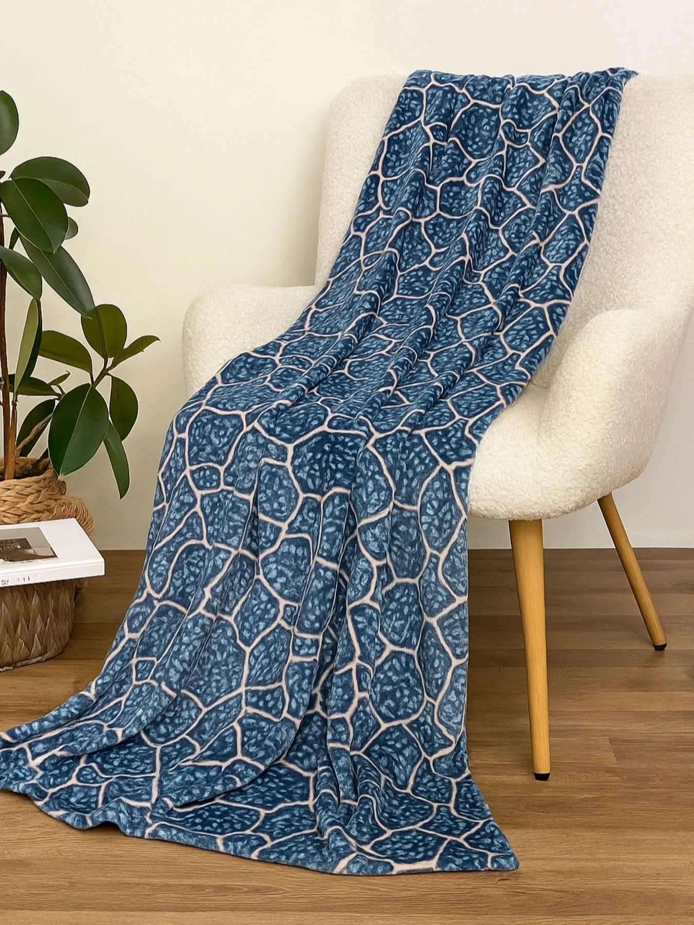 Покривало Well Soft камінці блакитного кольору Ecotton модель 23478 Фото