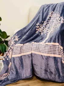 Покривало Well Soft дерева на темно-синьому кольорі Ecotton модель 23497 Фото
