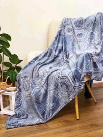 Покривало Well Soft сірого кольору з візерунком Ecotton модель 23500 Фото