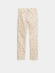 Джинсы H&M модель 5428466RP21_молочный в цветы Фото