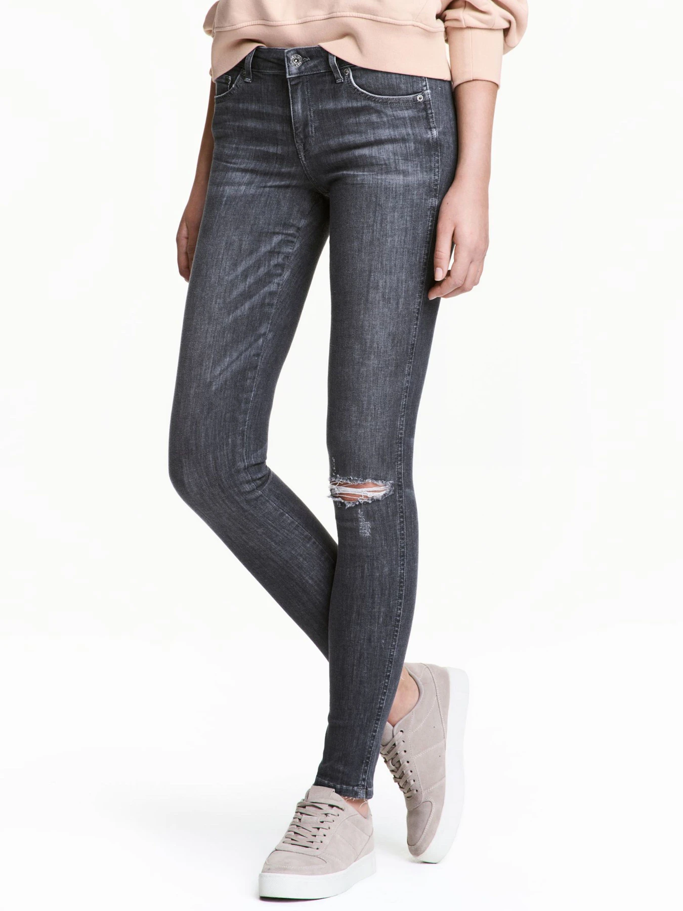 Джинси H&M модель 4246645RP1_серый Фото