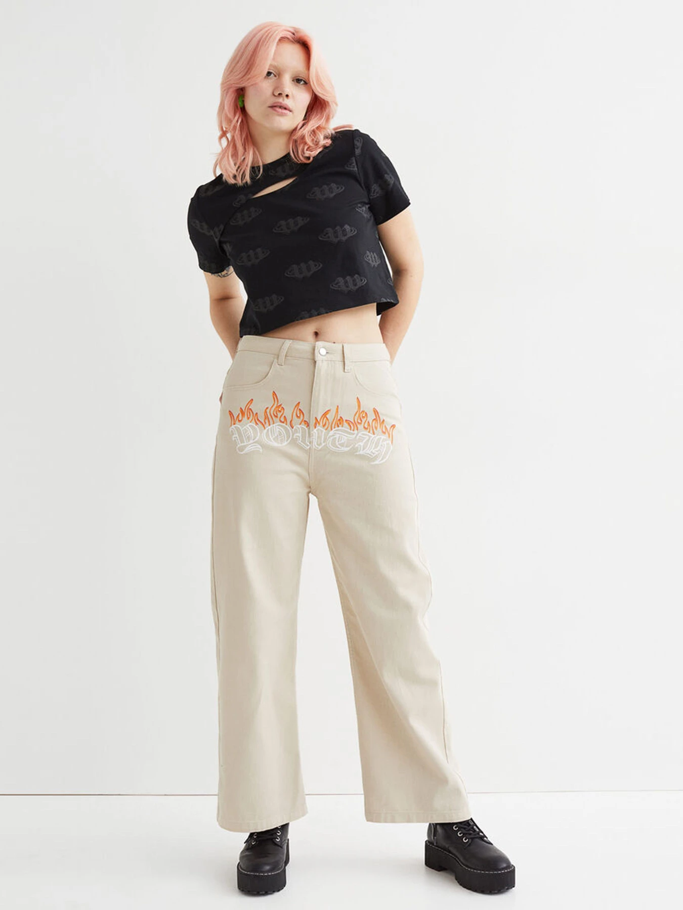 Джинси H&M модель 1067296arl_Бежевый Фото