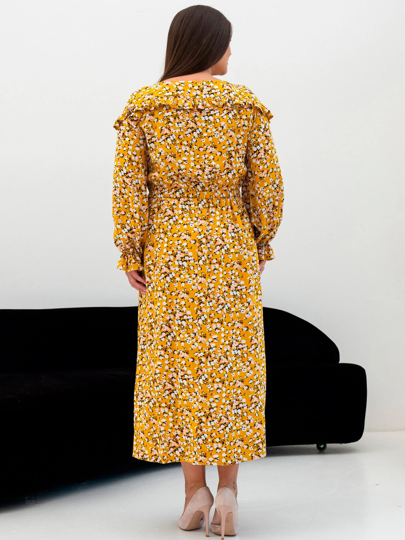 Платья RiMari модель 15-zhovtij-print Платья RiMari модель 15-zhovtij-print Фото