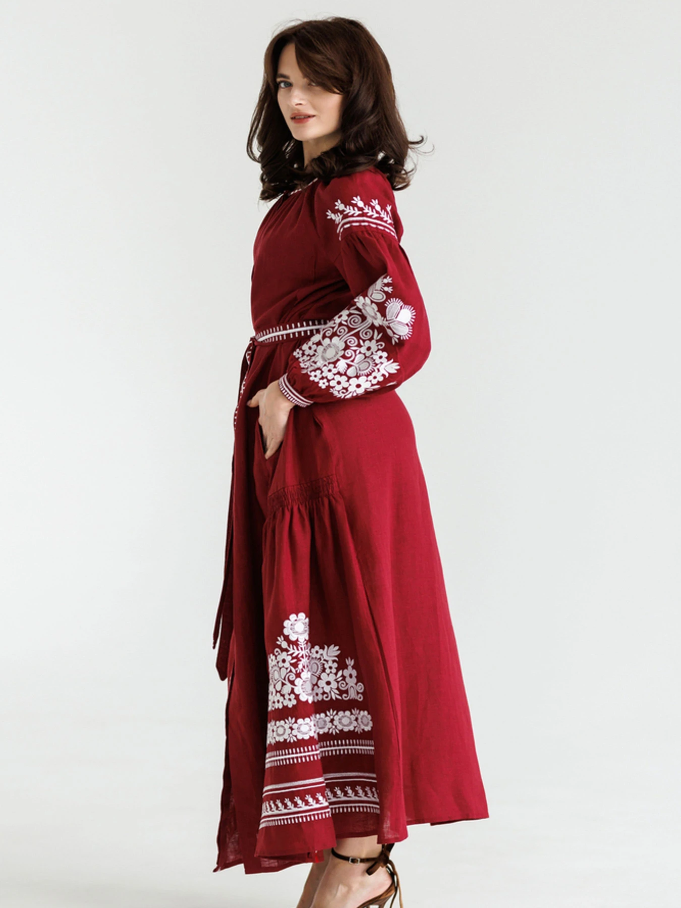 Вышиванки Folk Moda модель fm2925-bordovj Фото