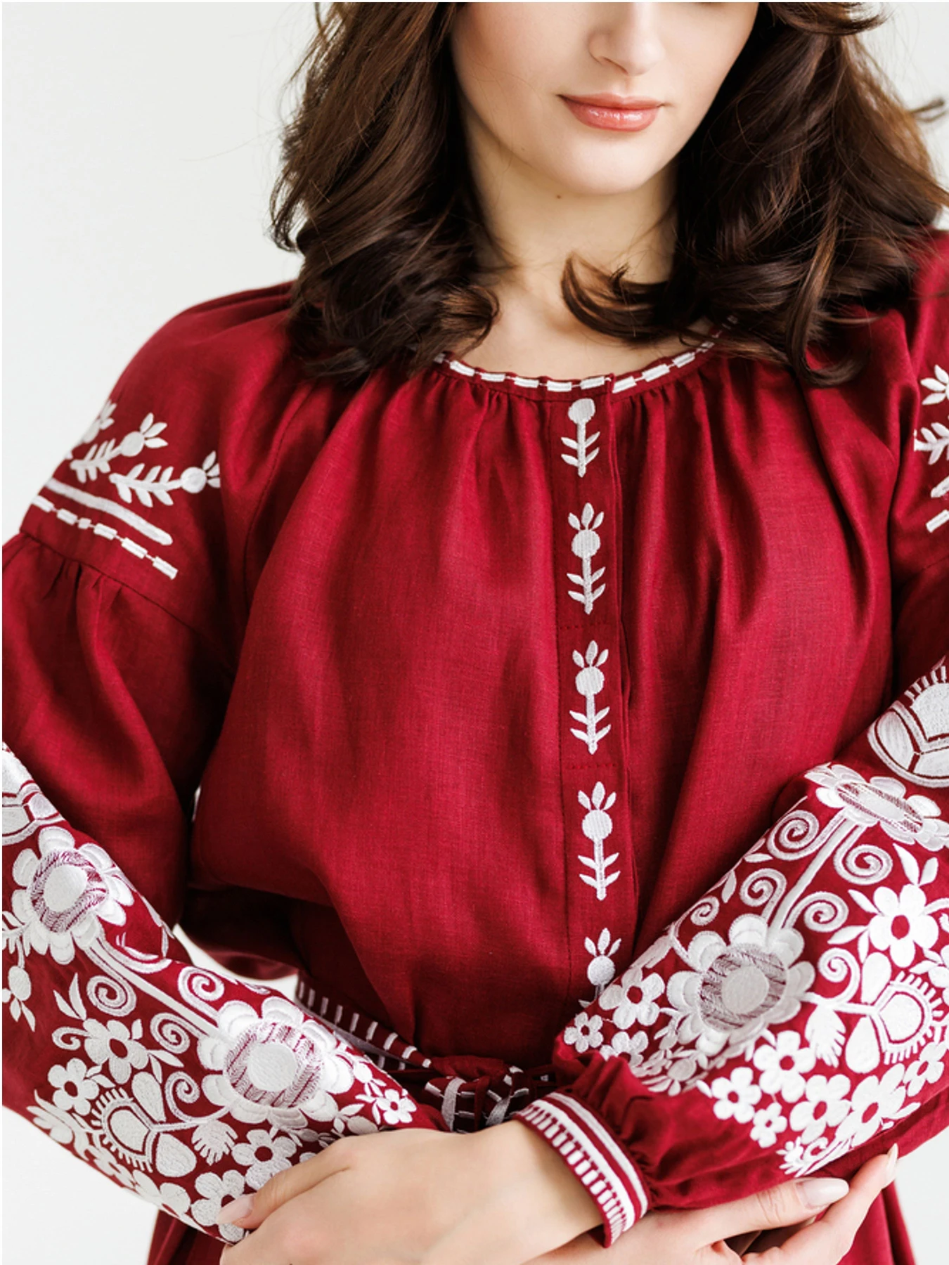 Вышиванки Folk Moda модель fm2925-bordovj Фото